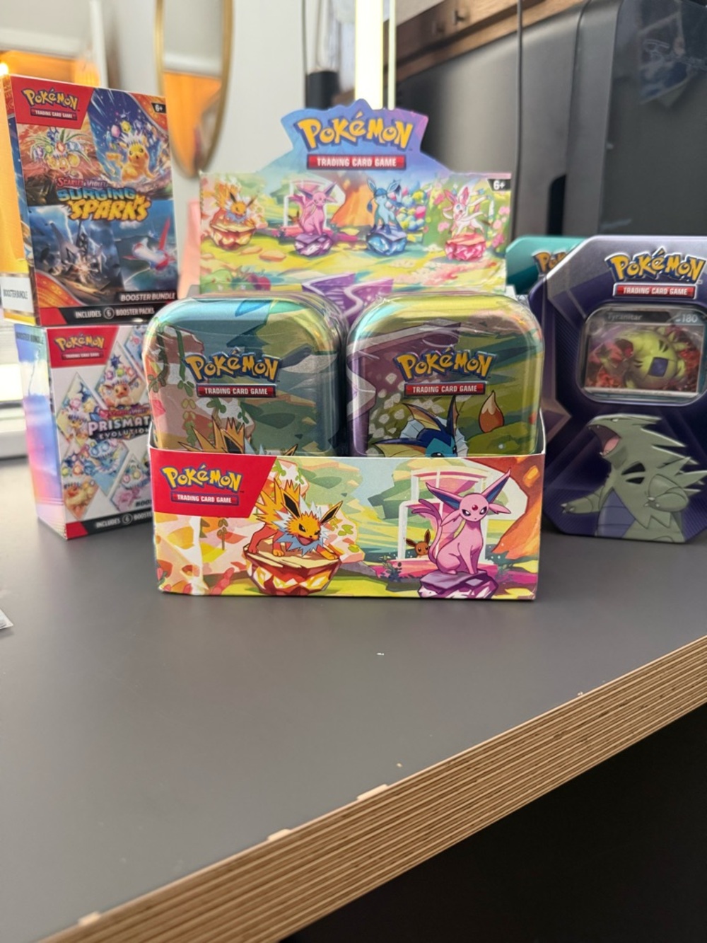 Pokemon Prismatic Evolution 8 mini tin display. All sealed